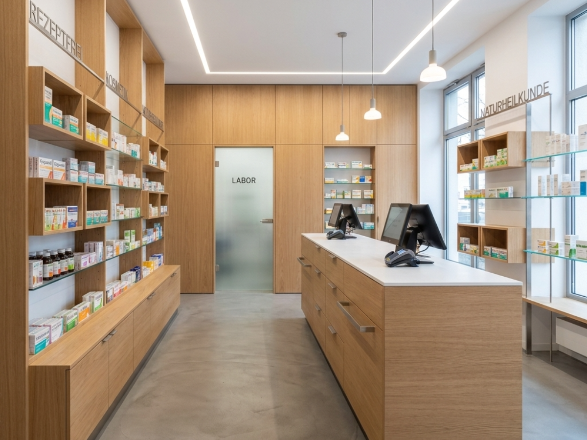 Maßgeschneiderte Apothekeneinrichtung in Delbrück